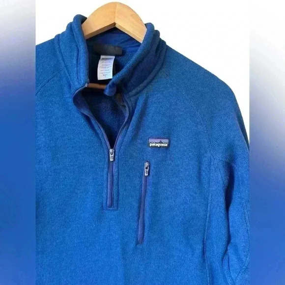 Patagonia Men's Better Sweater 1/4-Zip Fleece Size S Navy - Picture 2 of 6